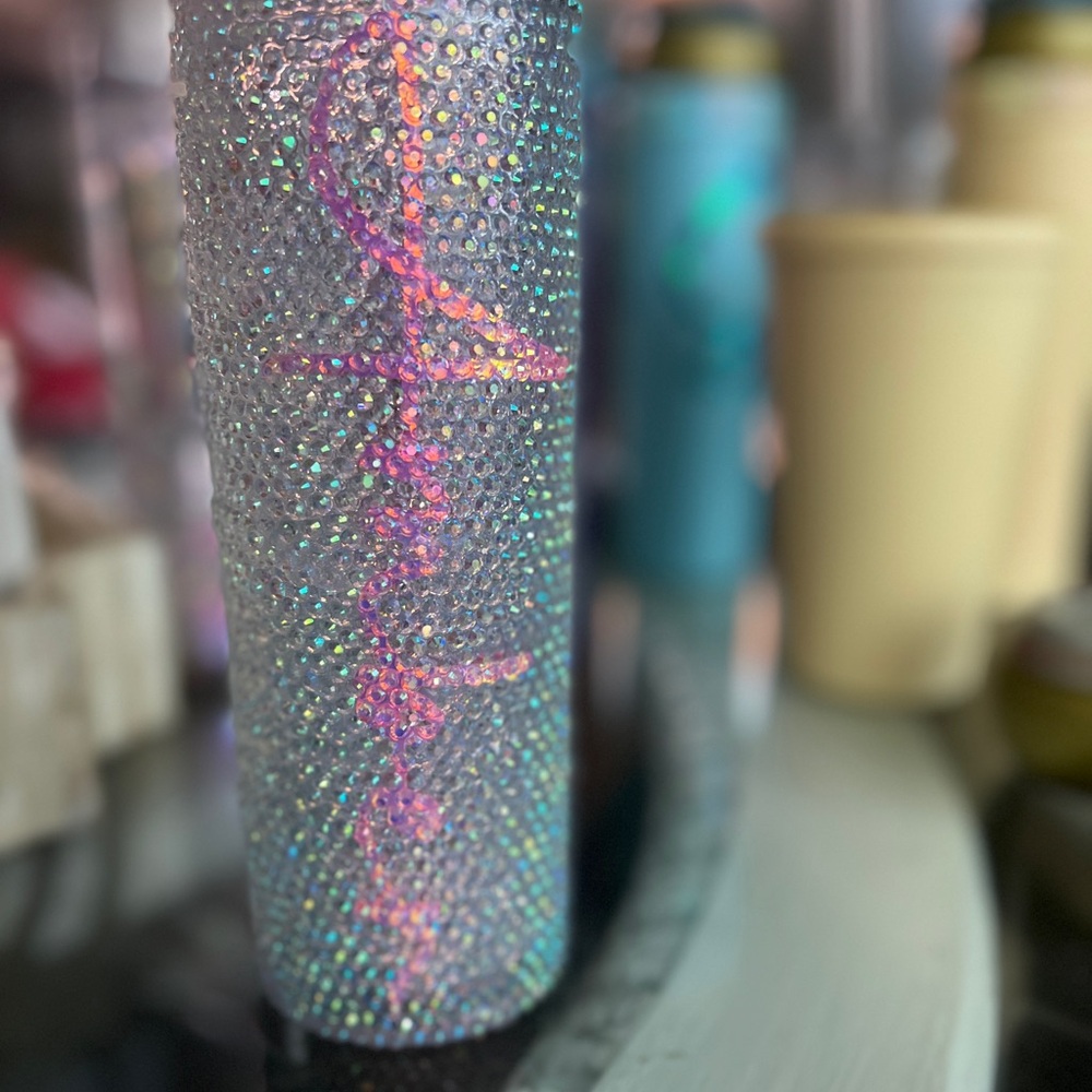 Colorful Rhinestone Decorated Bottle - Picture 8 of 9